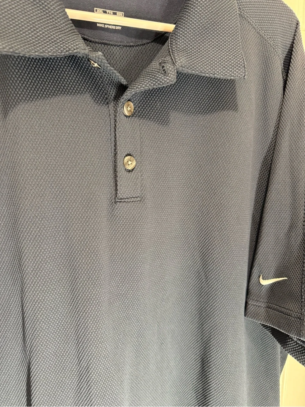 Nike Golf Navy Textured Polo-Style Shirt Jacket